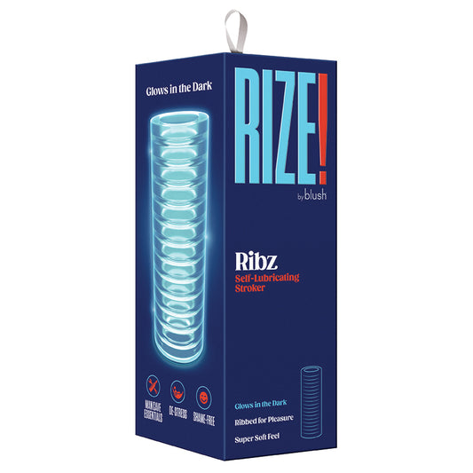 Rize-Ribz-Glow-in-the-Dark-Self-Lubricating-Stroker-Clear