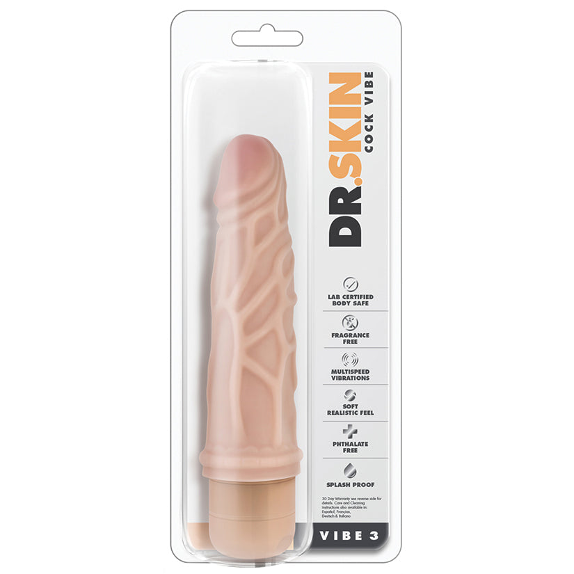 Dr-Skin-Cock-Vibe-3-Realistic-Beige-7.25-Inch-Long-Vibrating-Dildo