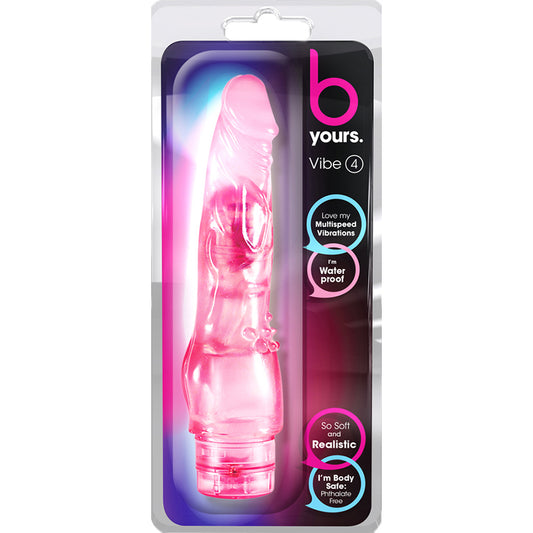 B-Yours-Vibe-#4-Realistic-Pink-8-Inch-Long-Vibrating-Dildo