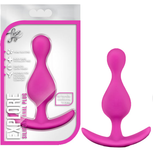 Luxe-Explore-Fuchsia-4.5-Inch-Anal-Plug-With-Handle