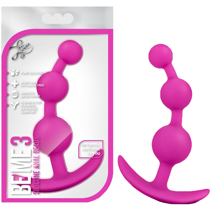 Luxe-Be-Me-3-Fuchsia-5.25-Inch-Anal-Plug-With-Handle