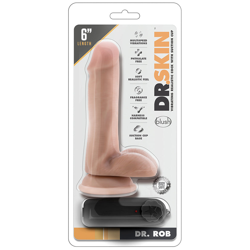 Dr-Skin-Dr-Rob-Realistic-Vanilla-6.5-Inch-Long-Remote-Control-Vibrating-Dildo-With-Suction-Cup-Base