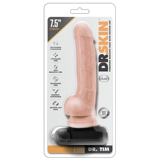 Dr-Skin-Dr-Tim-Realistic-Vanilla-7.5-Inch-Long-Remote-Control-Vibrating-Dildo-With-Suction-Cup-Base
