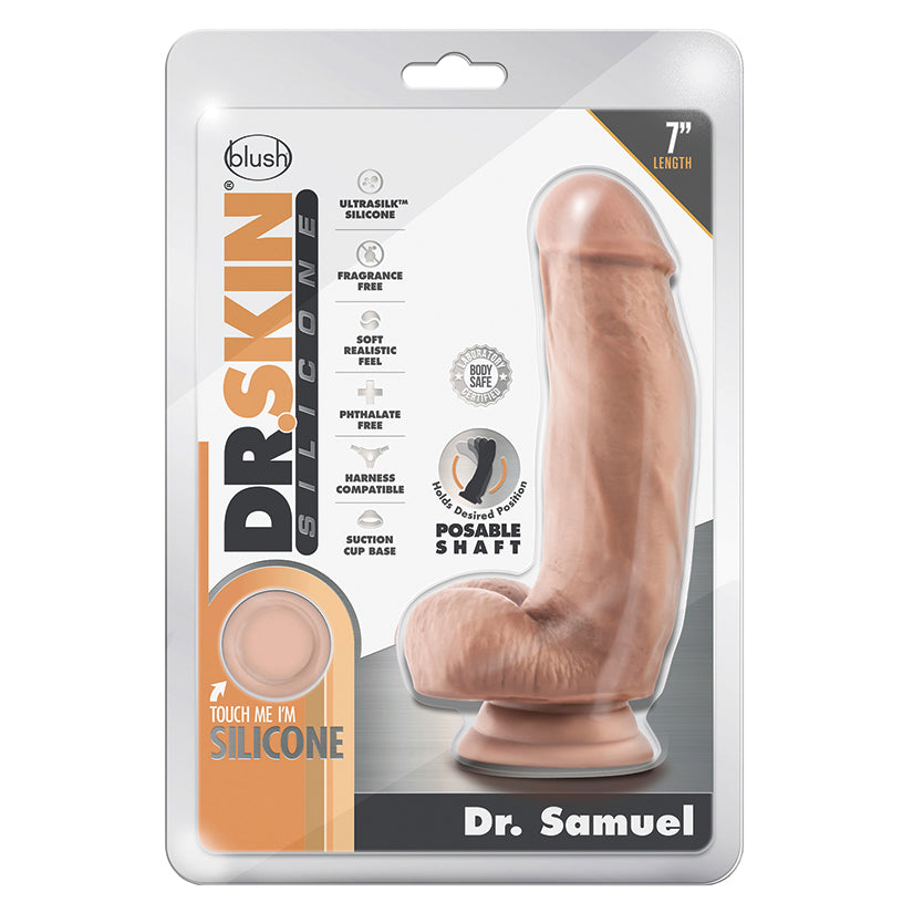 Dr-Skin-Silicone-Dr-Samuel-Realistic-Vanilla-7-Inch-Long-Dildo-With-Balls-Suction-Cup-Base