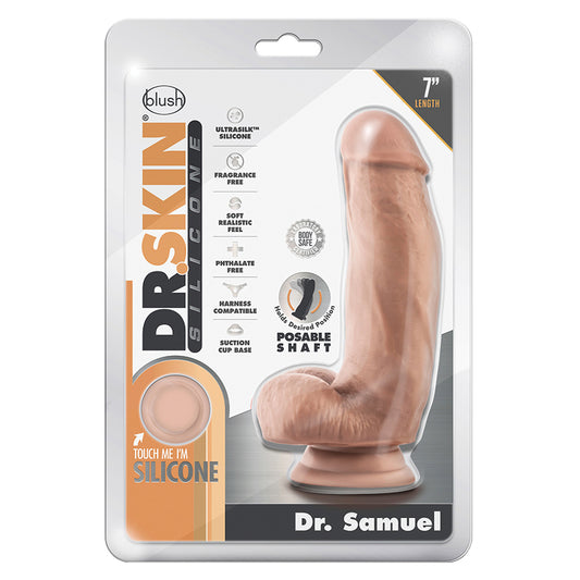 Dr-Skin-Silicone-Dr-Samuel-Realistic-Vanilla-7-Inch-Long-Dildo-With-Balls-Suction-Cup-Base