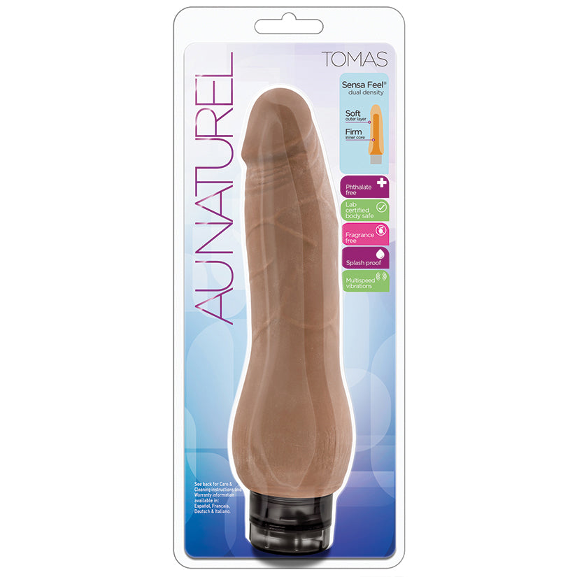 Au-Naturel-Tomas-Realistic-G-Spot-Latin-9-Inch-Long-Vibrating-Dildo