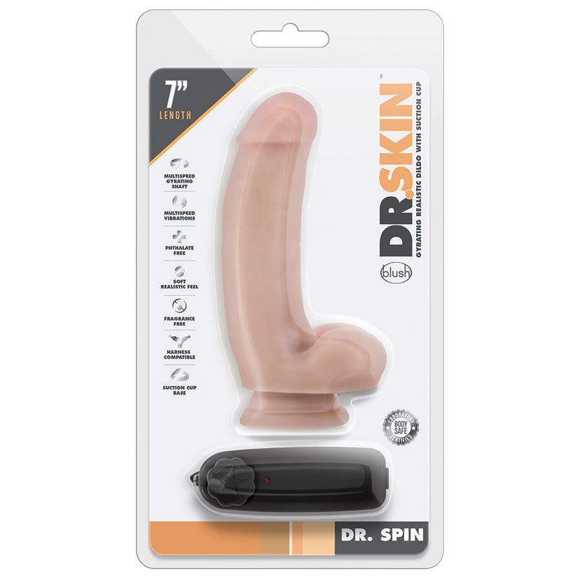 Dr-Skin-Dr-Spin-Realistic-G-Spot-Vanilla-7-Inch-Long-Remote-Control-Vibrating-Dildo-With-Suction-Cup-Base