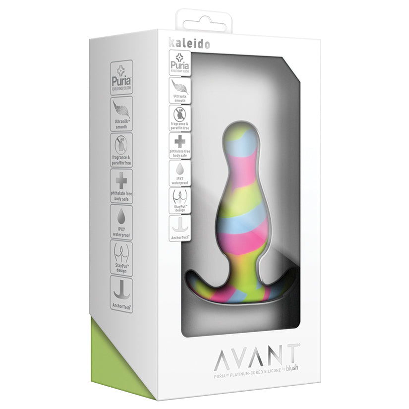 Avant-Kaleido-Lime-Artisan-3-Inch-Tapered-Stayput-Butt-Plug-with-Pleasure-Curves