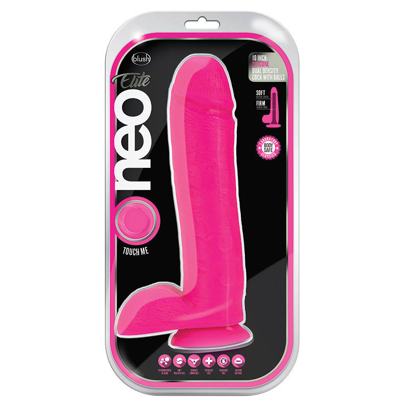 Neo-Elite-Neon-Pink-10.5-Inch-Long-Dildo