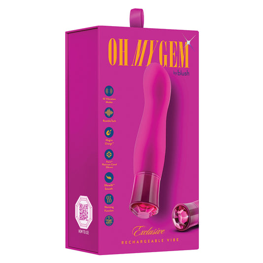 Blush Oh My Gem Exclusive 5.5 Inch Warming G Spot Vibrator in Tourmaline - Made with Smooth Ultrasilk Puria Silicone