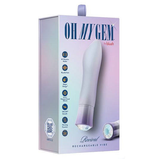 Blush Oh My Gem Revival 5.5 Inch Warming G Spot Vibrator in Opal - Made with Smooth Ultrasilk Puria Silicone