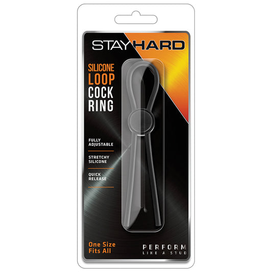 Stay-Hard-Black-Silicone-Loop-Penis-Ring