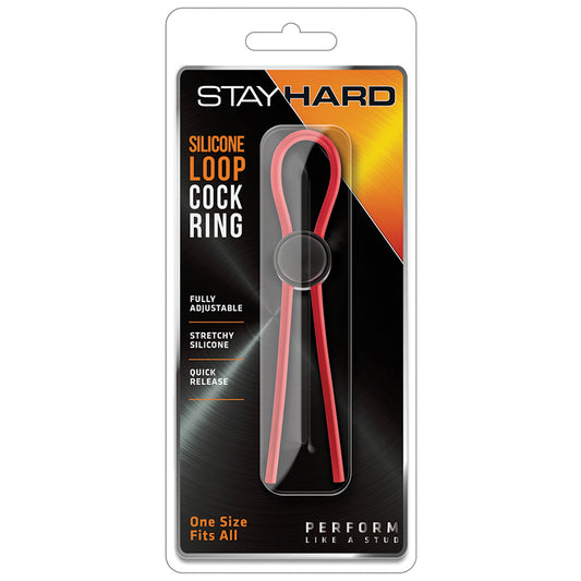 Stay-Hard-Red-Silicone-Loop-Penis-Ring