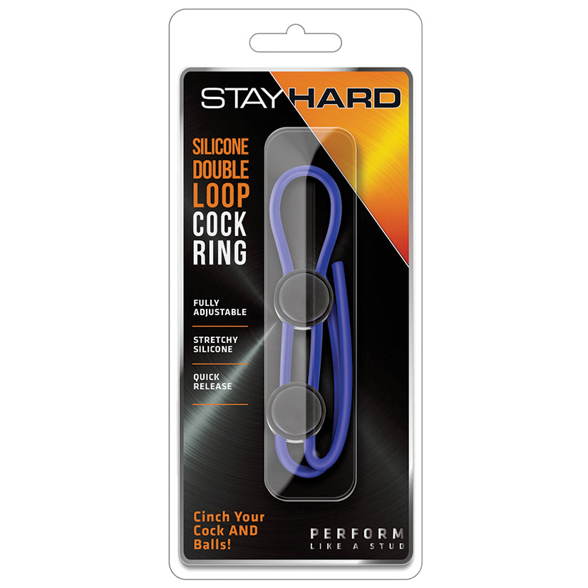 Stay-Hard-Silicone-Double-Loop-Cock-Ring-Blue