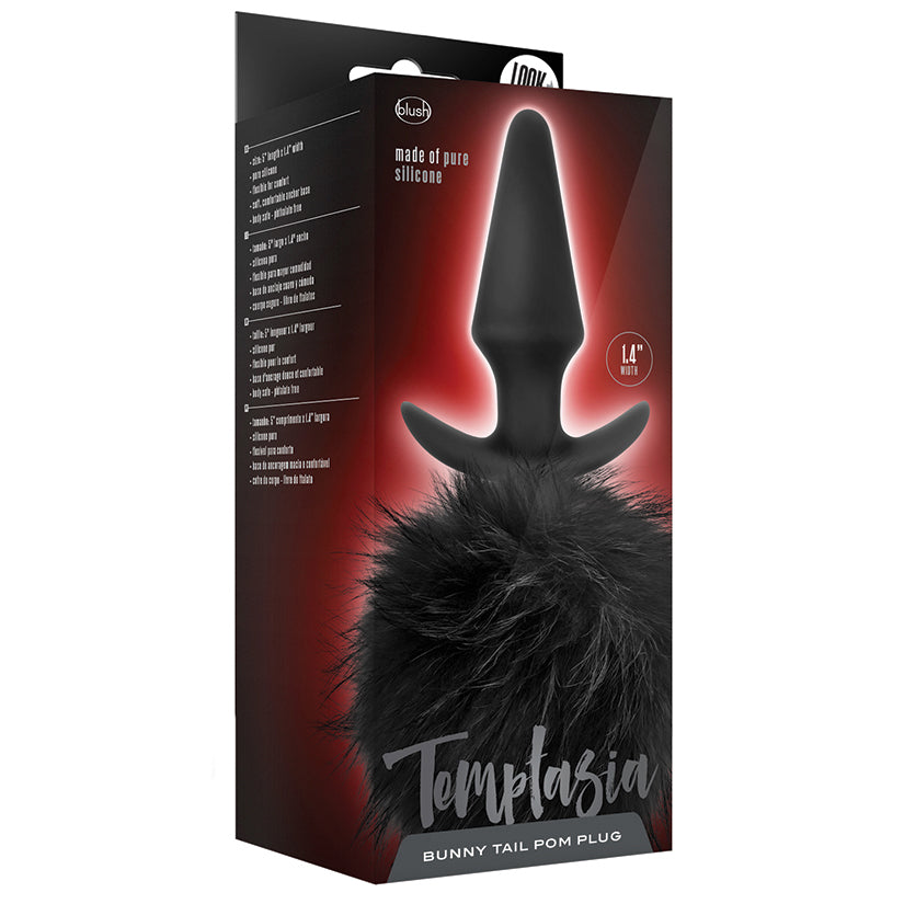 Temptasia-Bunny-Tail-Pom-Black-6.75-Inch-Anal-Plug