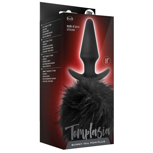 Temptasia-Bunny-Tail-Pom-Black-6.75-Inch-Anal-Plug