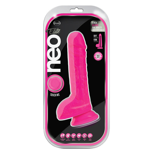 Neo-Elite-Neon-Pink-9-Inch-Long-Dildo