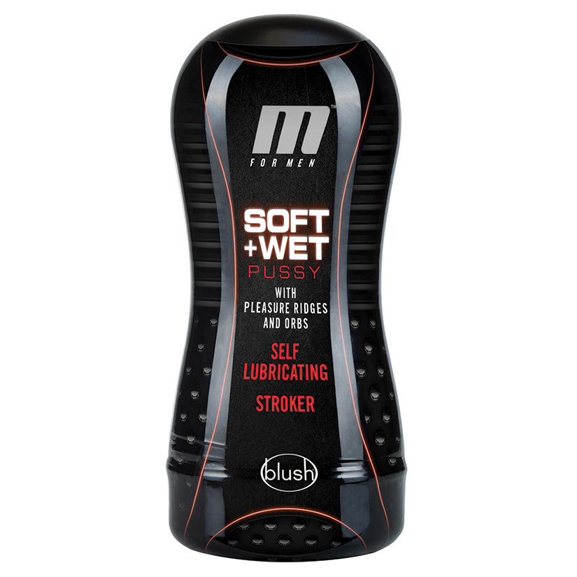 M-for-Men-Soft-Wet-Self-Lubricating-Pussy-with-Pleasure-Ridges-Orbs-Vanilla-Masturbator-Stroker