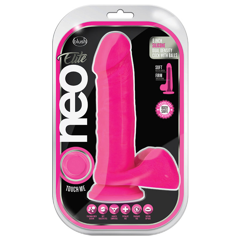 Neo-Elite-Neon-Pink-8-Inch-Long-Dildo