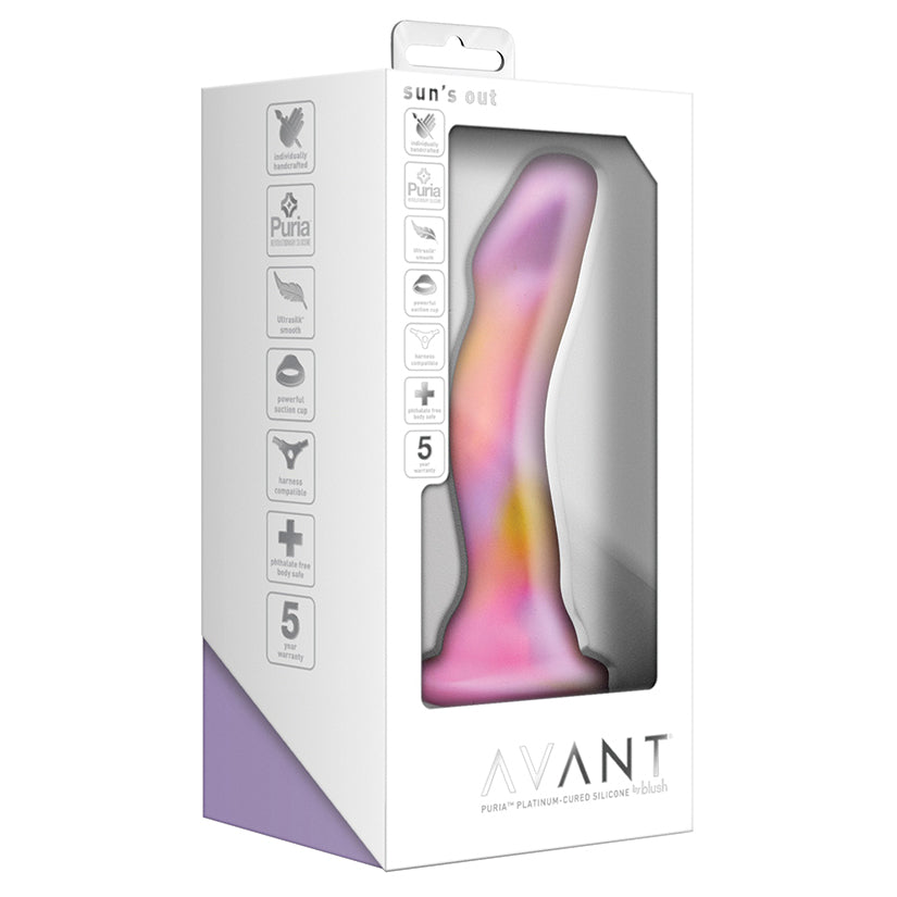 Avant-Suns-Out-Pink-Artisan-7-Inch-Curved-P-Spot-G-Spot-Dildo-with-Suction-Cup-Base