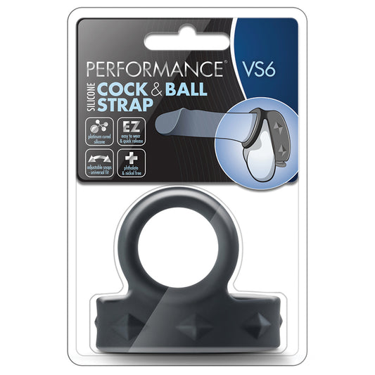 Performance-VS6-Black-Silicone-Ball-Strap-Penis-Ring