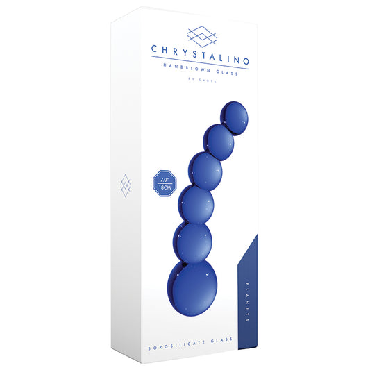 Chrystalino Planets Glass Dildo - Blue 7.25"