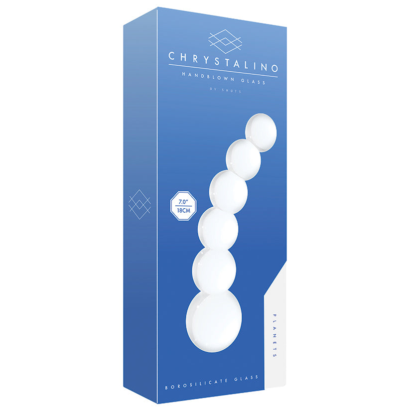 Chrystalino Planets Glass Dildo - White 7.25"