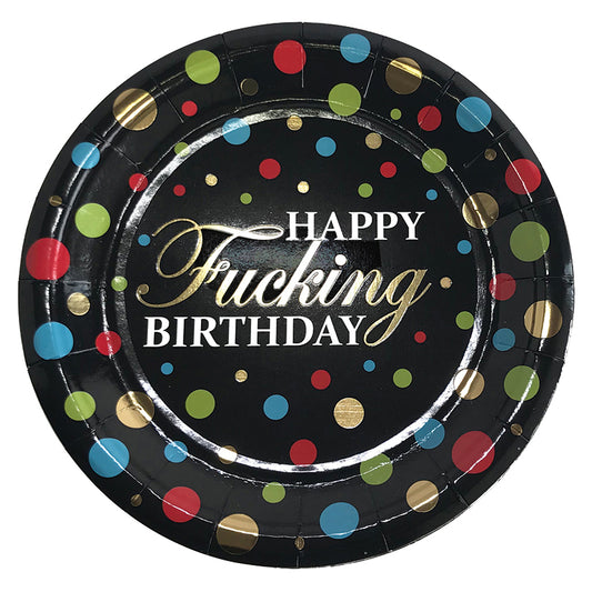 Happy Fucking Birthday Plates