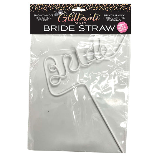 Glitterati Bride Straw - White