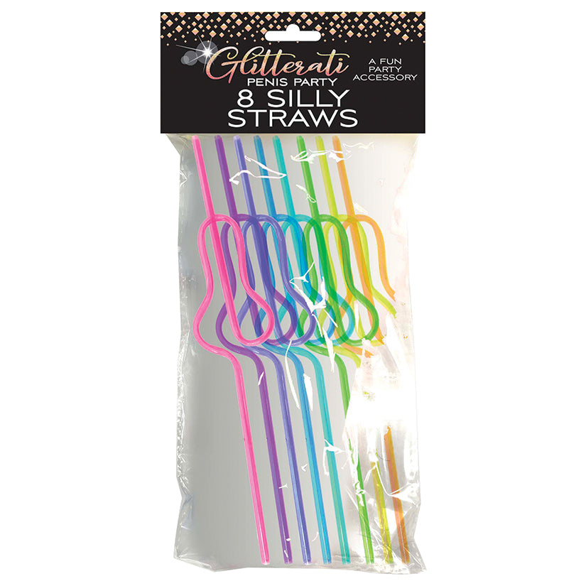 Glitterati Penis Silly Straws (8 Pack)