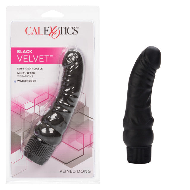 CalExotics Black Velvet Veined Dong