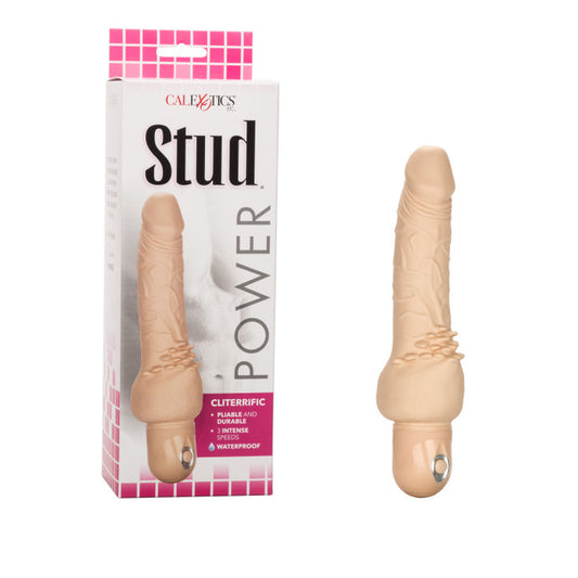 CalExotics Power Stud Cliterrific Vibe - Ivory
