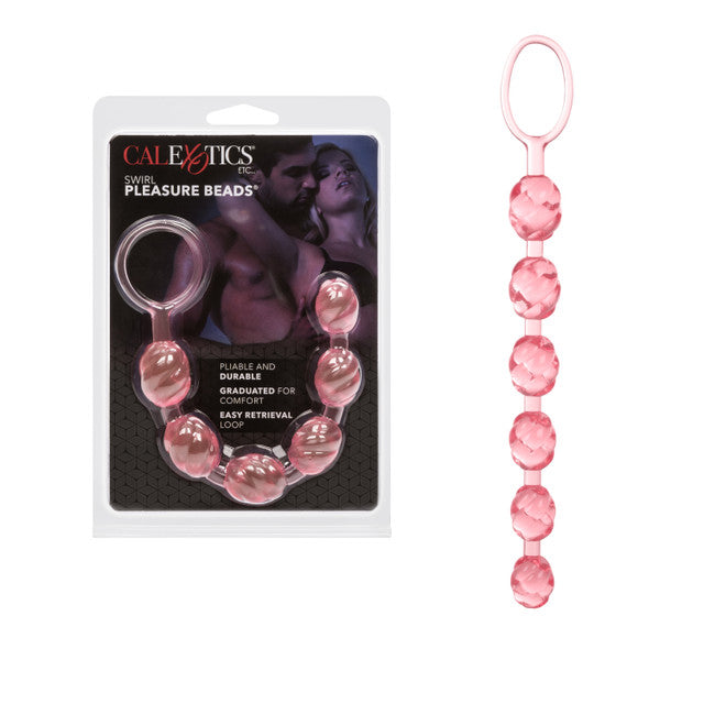 CalExotics Swirl Pleasure Beads - Pink