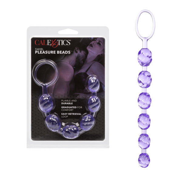 CalExotics Swirl Pleasure Beads - Purple