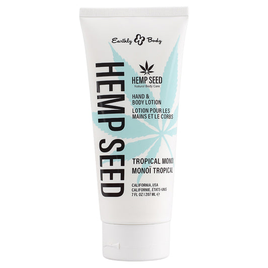 Earthly Body Hemp Seed Hand & Body Lotion - Tropical Monoi Scent 7oz