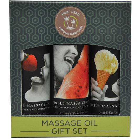 Earthly-Body-Edible-Massage-Oil-Gift-Set-Original-2oz-Set-of-3