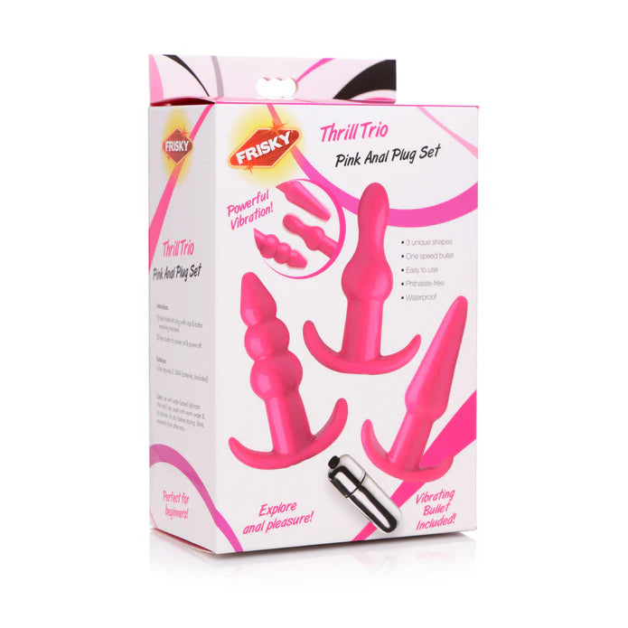 Frisky Thrill Trio Anal Plug Set - Pink