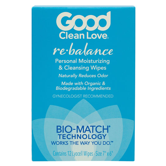 Good Clean Love Rebalance pH-Balanced Wipes - 12 Pack