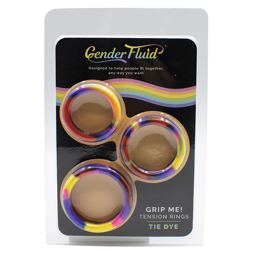 Gender Fluid Grip Me Tension Ring Set - Tie Dye