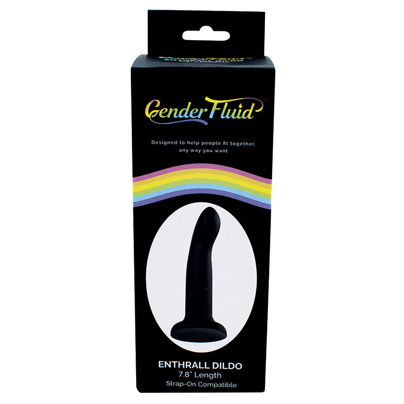 Gender Fluid Enthrall Strap On Dildo - Black 7.8"