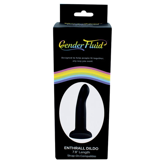 Gender Fluid Enthrall Strap On Dildo - Black 7.8"