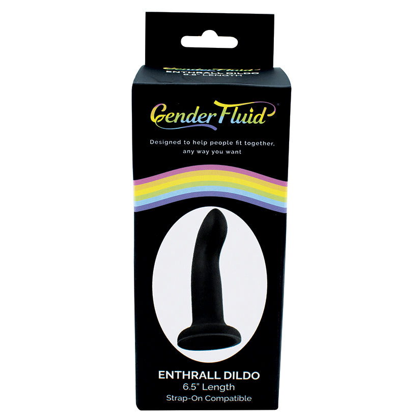 Gender Fluid Enthrall Strap On Dildo - Black 6.5"