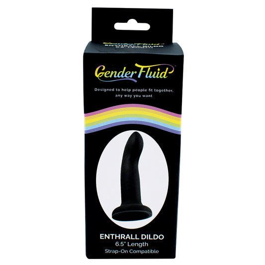 Gender Fluid Enthrall Strap On Dildo - Black 6.5"