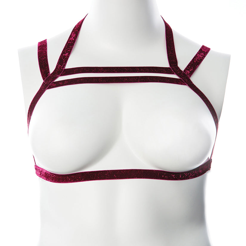 Gender Fluid Sugar Coated Harness - Raspberry Glitter L-XXL