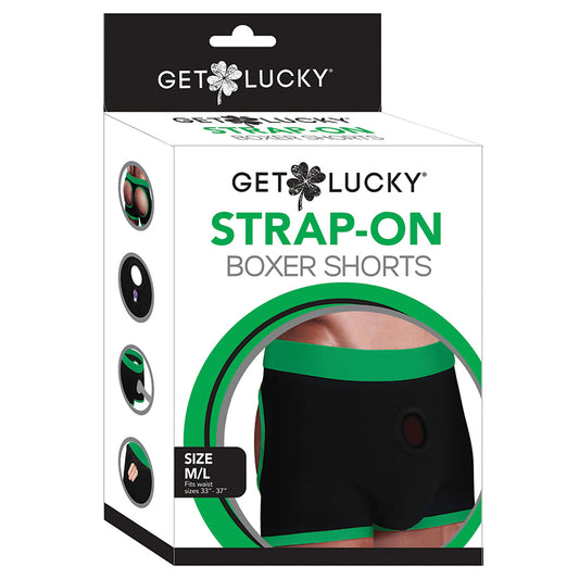 Get Lucky Strap-On Boxer Shorts - M/L