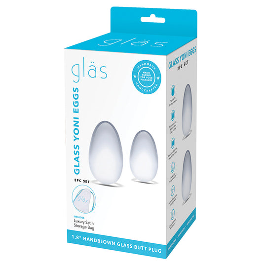 Glass Yoni Eggs Kegel Training Set