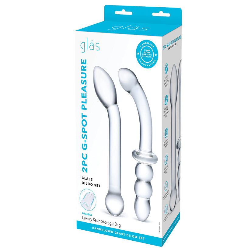 Glas G-Spot Pleasure Glass Dildo and Butt Plug Set