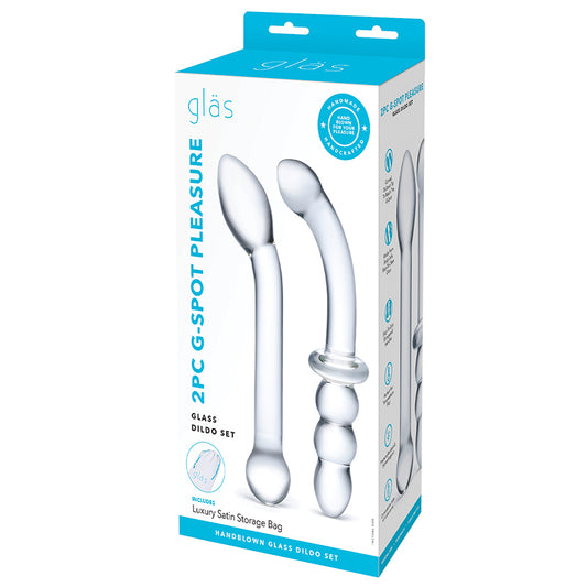 Glas G-Spot Pleasure Glass Dildo and Butt Plug Set