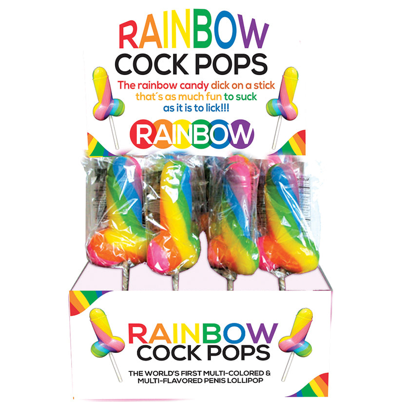 Rainbow Cock Lollipop (12 Pack)
