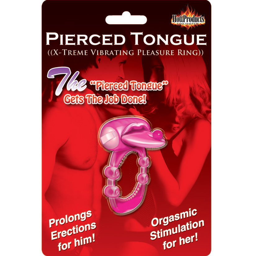 Pierced Tongue Vibrating Cock Ring